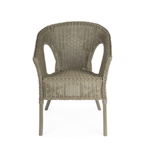 Set di 4 poltrone ALLISS in rattan verde, impilabile