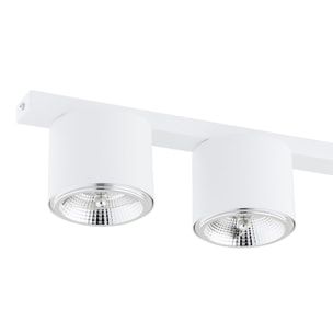 Faretto da soffitto Nano in acciaio bianco