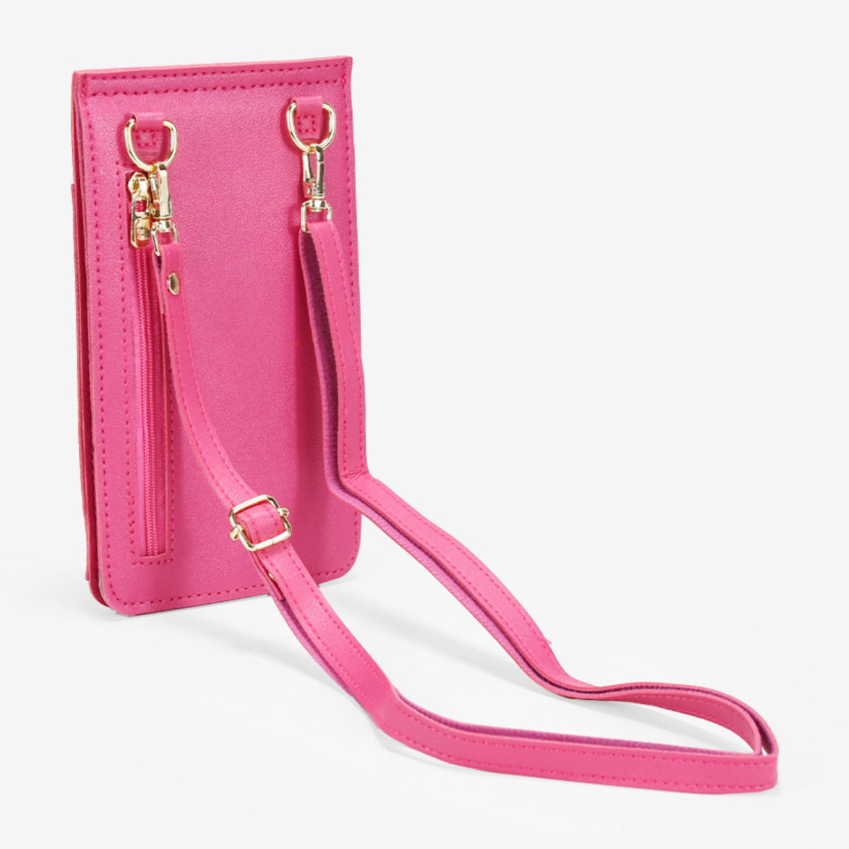 Bolso pequeño rosa para móvil con billetero