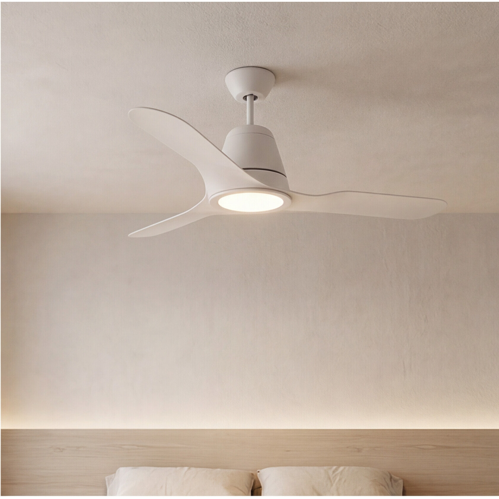 Forlight Ventilador IP20 Tiga LED 18.9W 3000K Blanco brillante Transparente