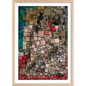 Affiche vitraux king's college Affiche + cadre en bois - Chêne