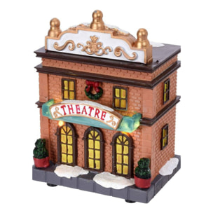 Conjunto de 14 piezas de escena de pueblo navideño con iluminación led