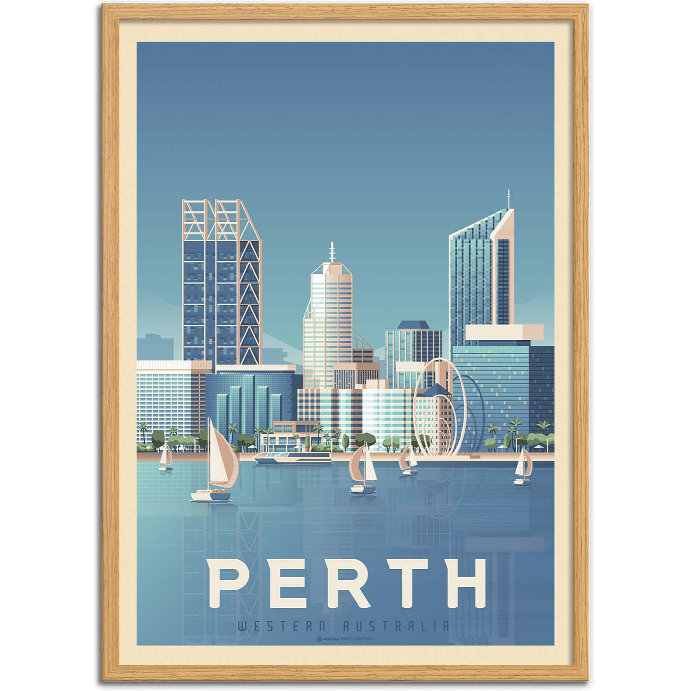 Affiche - Perth - Olahoop Travel Posters