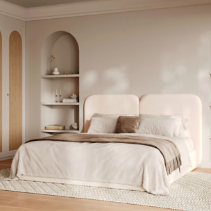 Tête de lit en tissu blanc 160 cm - Etna