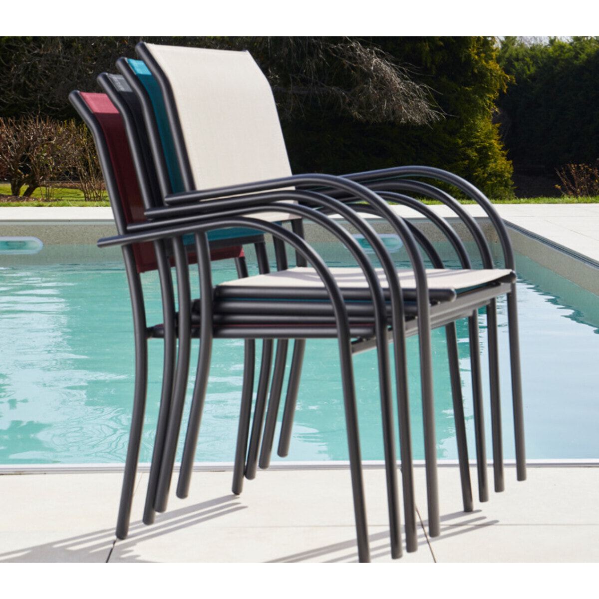 Ensemble table et chaises de jardin  - terracotta - HONFLEUR BEZIERS