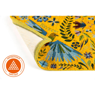 Tappeto Excelsa Mexican Flowers in poliestere e cotone 45x75 cm multicolore