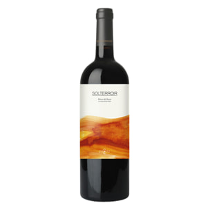 Botella de vino Solterroir. Gran reserva Ribera del Duero, crianza de 20 meses en barrica nueva de roble americano. Vendimia del 2012. 75cl con 14% vol.