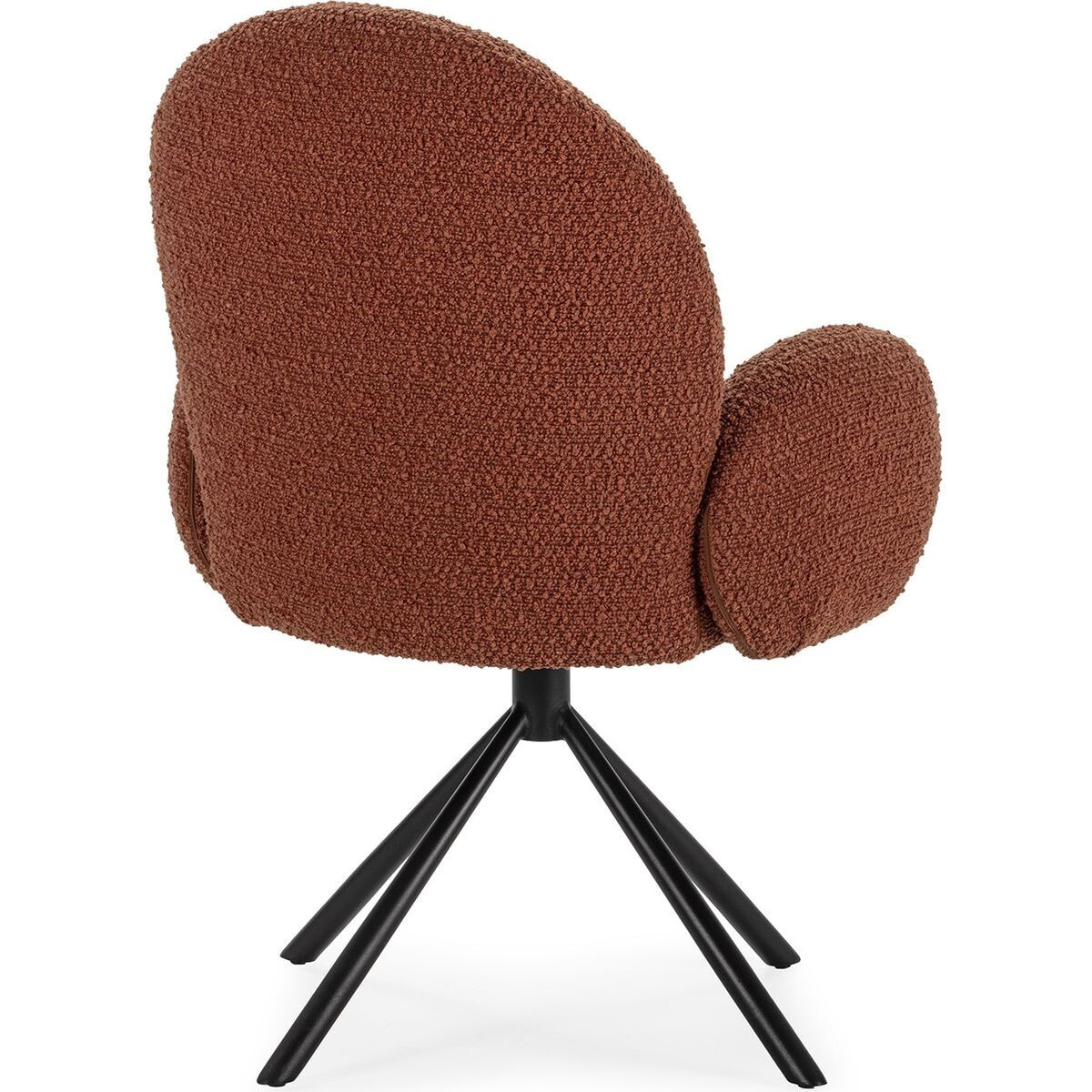 Fauteuil pivotant en tissu bouclé - OPALINE