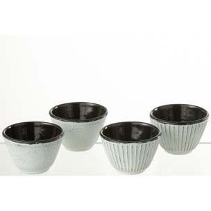 J-Line tasse - métal - blanc - 2 boîtes de 2 pcs