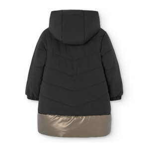 Parka tejido técnico combinada de niña
