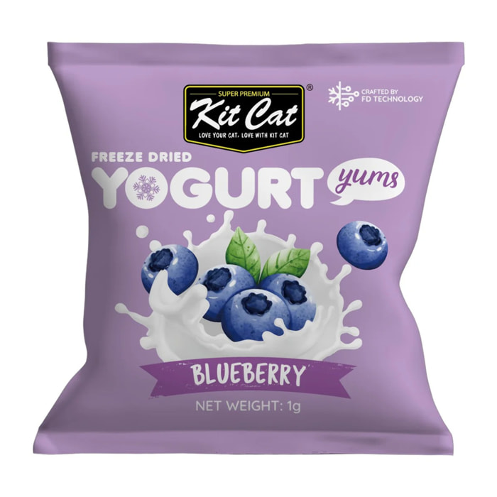 Kit Cat Yogurt Yums Liofilizado Arándano 10g (10 unidades)