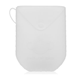 Porta mascarillas higiénico de silicona flexible.