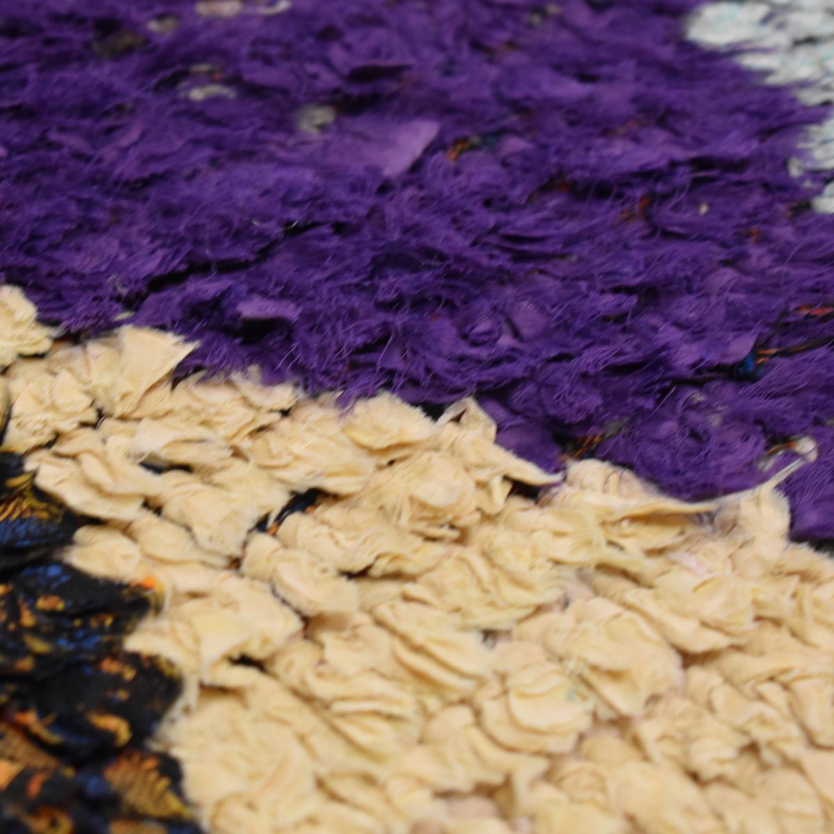 Authentique tapis Berbère Becharouite, entièrement noué main au Maroc