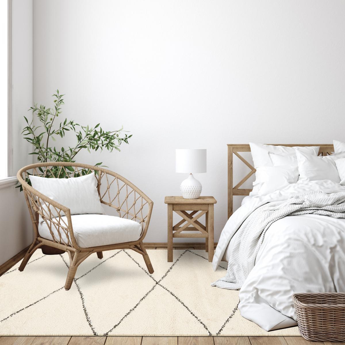 Tapis berbère tissé motifs ethno-chic NIVU