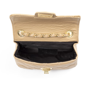 Amaro borsa a tracolla Donna. Pelle autentica Sauvage Trapuntata.