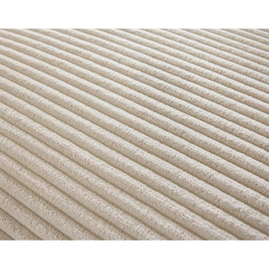 Garance - canapé modulable d'angle gauche - 5 places - en velours côtelé - Beige
