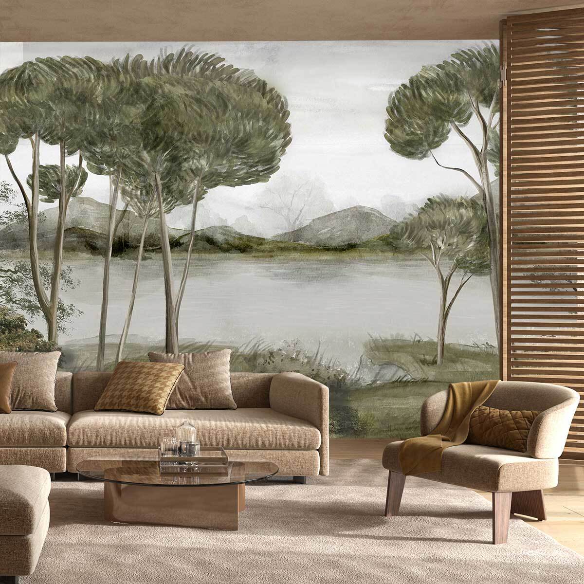 Papier peint panoramique scandi Intissé