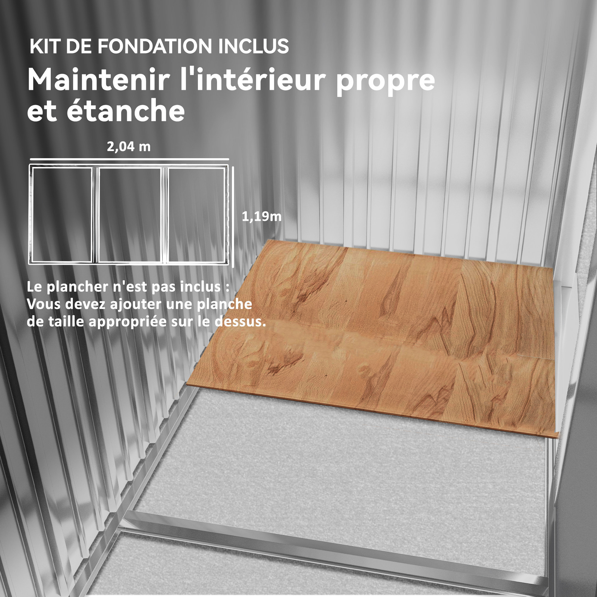 Abri de jardin - cabanon porte verrouillable - 213 x 130 x 185 cm - tôle d'acier taupe clair