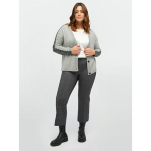 Fiorella Rubino - Pantaloni kick flare rigati - Grigio