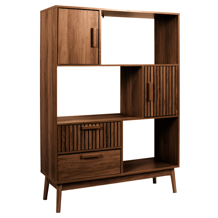 Bibliothèque - HOME DECO FACTORY - Klaus - Élégante - Marron