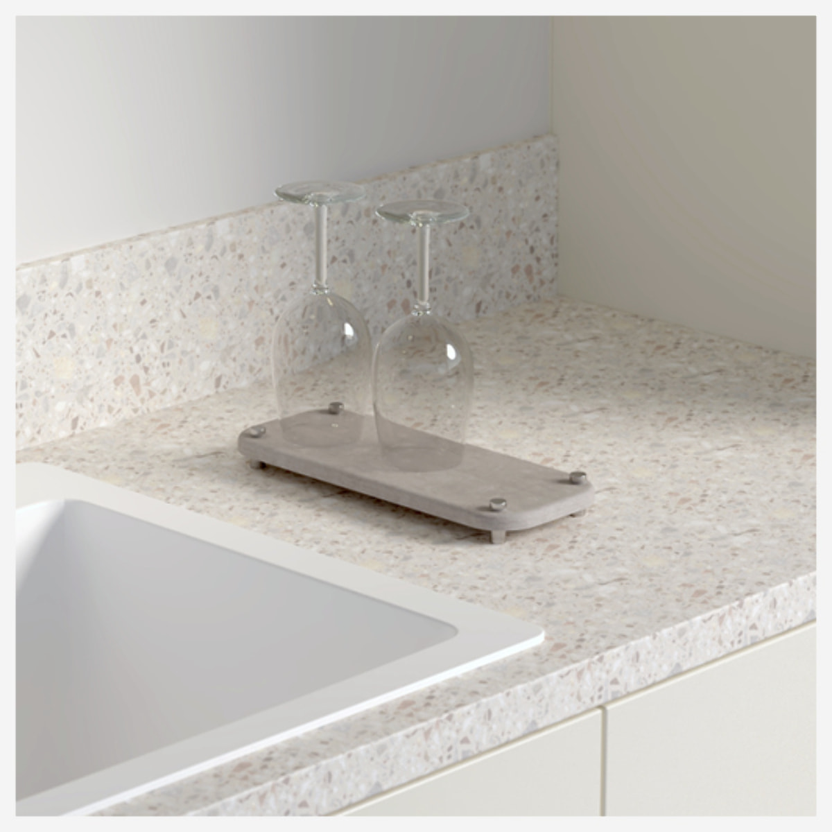 Tapis en diatomite gris 28x11cm