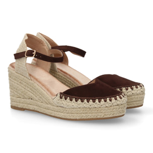 Sandalia de Cuña de Yute para Mujer, Comodas y Elegantes con Detalles Trenzados