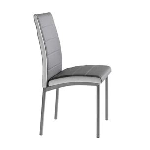 Set de 4 sillas – Polipiel en dos colores