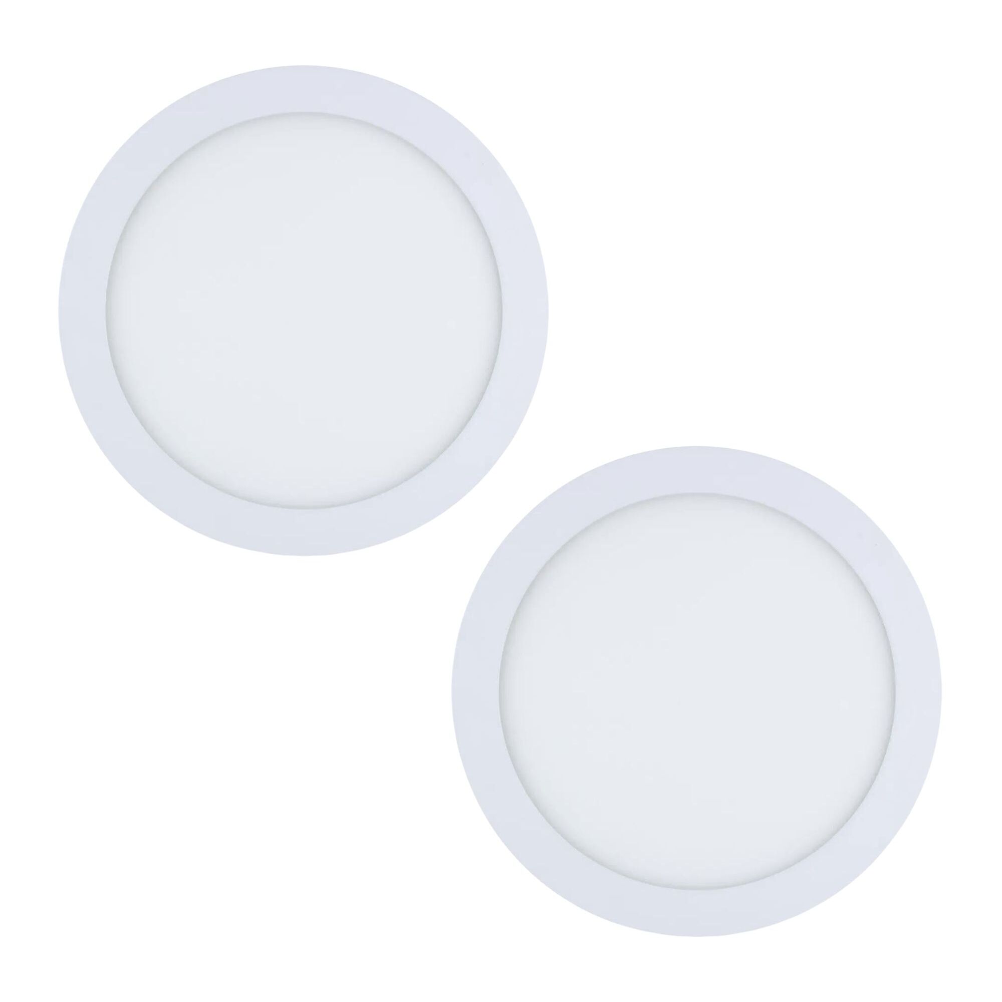 FORLIGHT Easy Circular - 2 Downlights con LED integrado 3000K para iluminar hacia abajo ON/OFF ø30cm Color Blanco