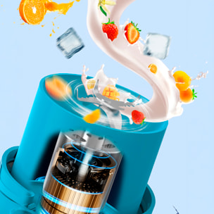 Frullatore portatile A10 di grande capacità di 2 litri. Con batteria ricaricabile da 4000mAh e design portatile ideale per l'uso quotidiano.