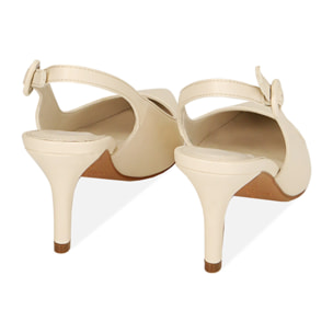 Décolleté panna, tacco 7 cm