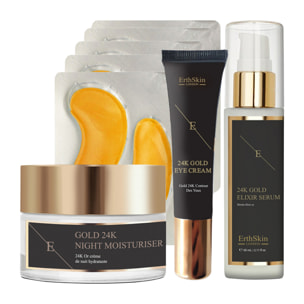 Kit completo de revitalización de ojos de 24 quilates