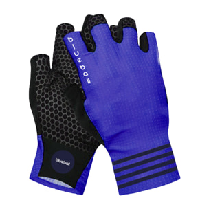 Guantes cortos de ciclismo unisex BLUEBALL Pavé Grip - Azul con rayas negras