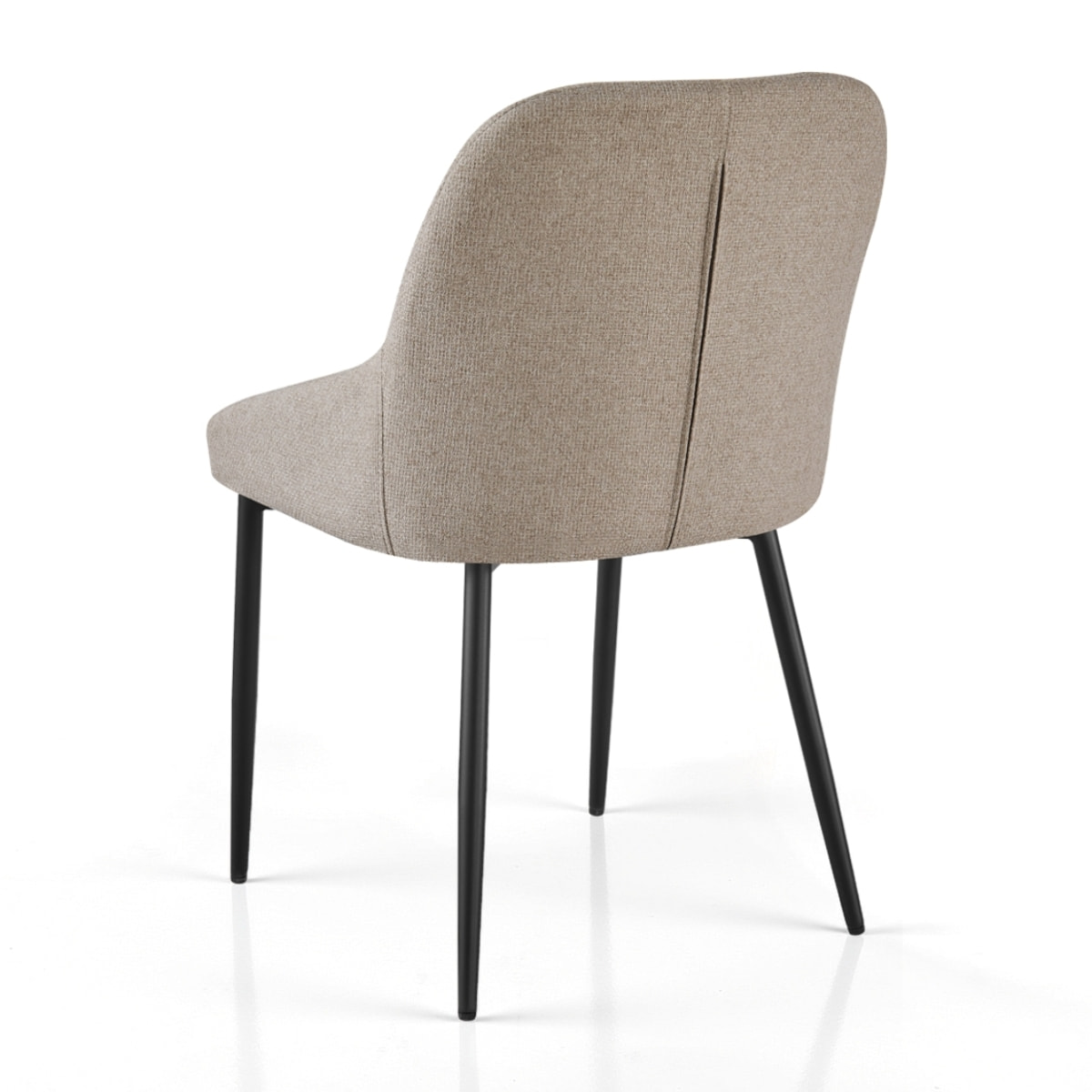 Lot de 4 chaises de salle à manger Tomasucci ALICE, en tissu, beige, 57 × 50 × 85 cm