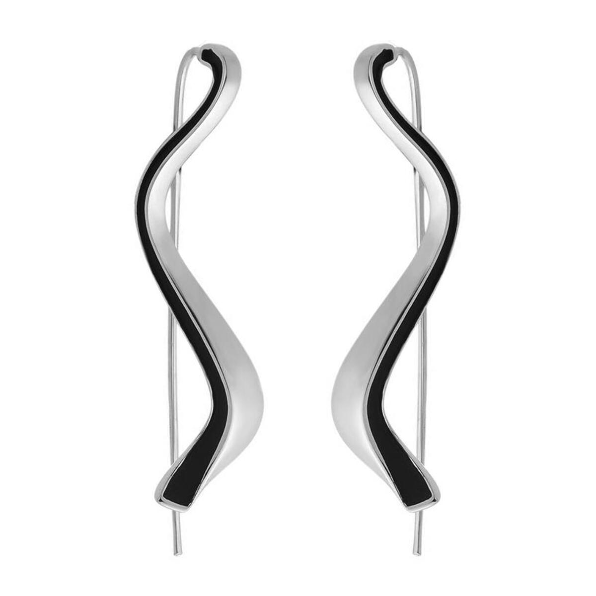 Pendientes Lux by Lux acabados en baño de rodio