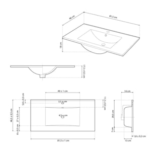 Pack de baño con lavabo cerámico y columna Thai Plus Nordik