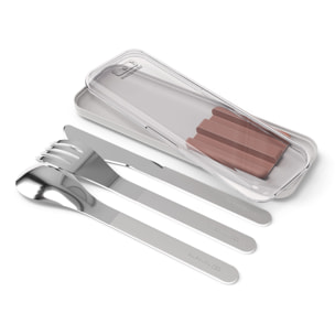 Set repas lunch box 2 étages 1L rose Poppy + accessoires