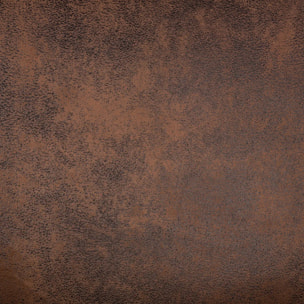 Fauteuil club "Stanis" effet cuir marron