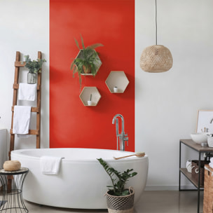 Rouleau adhésif décoratif Vinyle au Mètre - Rouge coquelicot - Sticker Lavable Imperméable Mur Cuisine Meubles