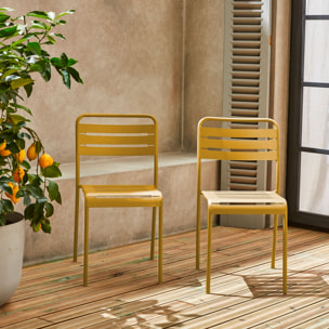 Chaise de jardin acier (lot de 2) AMÉLIA