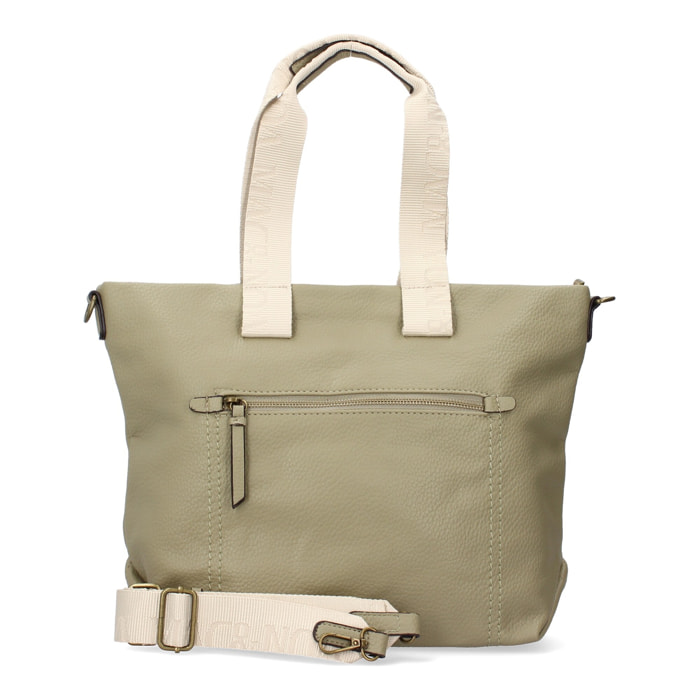 Bolso de hombro para Mujer, diseño moderno, Compartimento Principal con Cremallera, Bolsillo Frontal y Trasero con Cremallera.