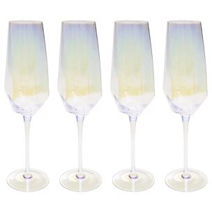 Flûtes à champagne Diamond set de 4 Kare Design