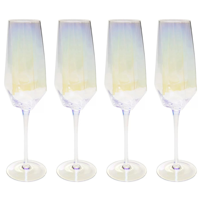 Flûtes à champagne Diamond set de 4 Kare Design