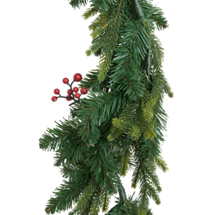 Guirlande LED baies et pommes de pain l.1,8m vert