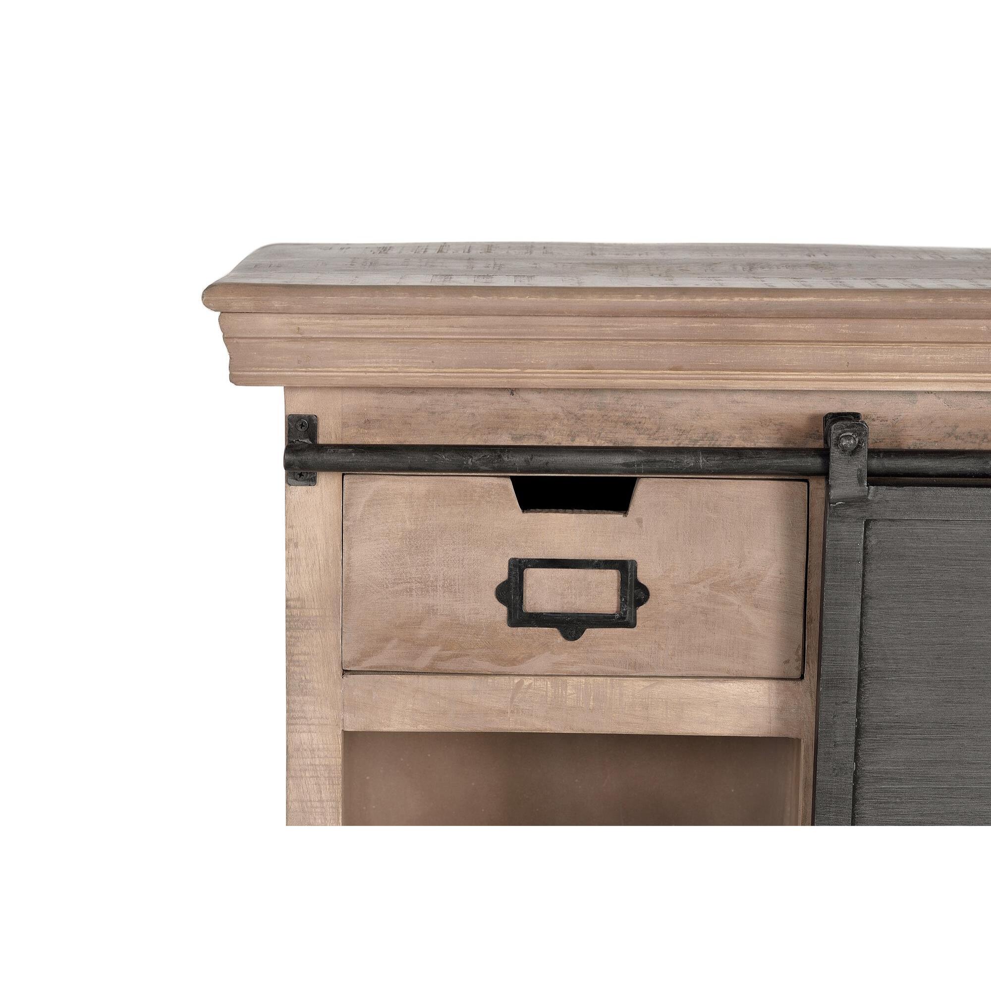 Consola - madera de mango y metal - 85x85x32cm