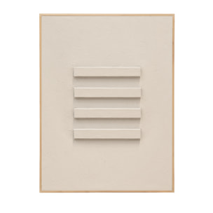 Tableau beige décoratif sur coton avec cadre en bois peint à la main à la peinture à l'huile en différentes tailles
