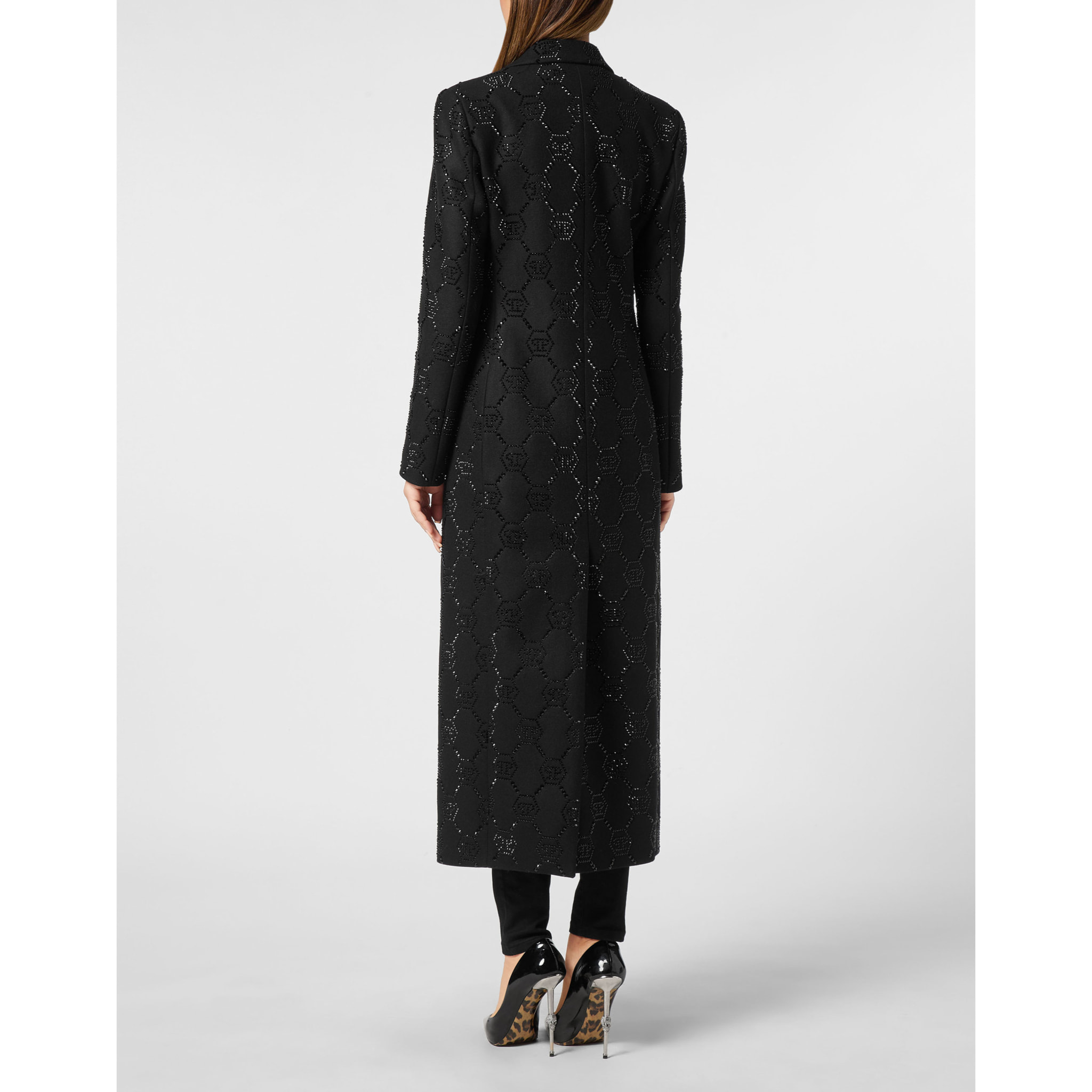 PHILIPP PLEIN ABRIGO LARGO MONOGRAM