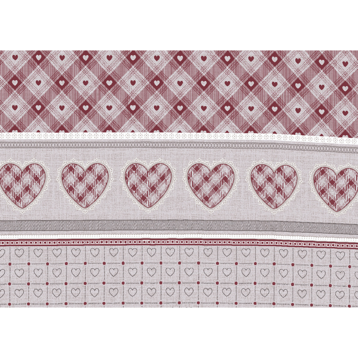 Copripiumino In 100% Cotone Chalet Rosso