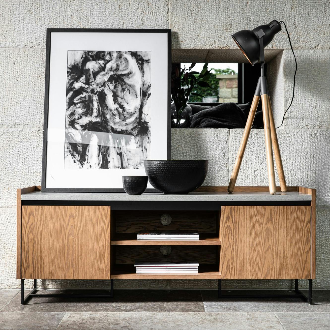 Meuble TV design 135 cm KINGSTON