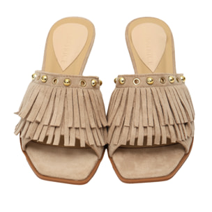 Sandali frange - tacco 7,0 cm