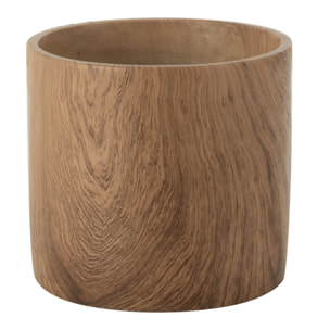 J-Line cache-pot Forêt - ciment - marron - large - 2 pièces - Ø 18 cm
